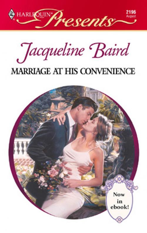 Cover of the book Marriage at His Convenience by Jacqueline Baird, Harlequin