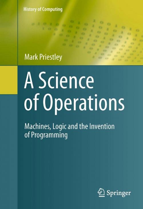 Cover of the book A Science of Operations by Mark Priestley, Springer London