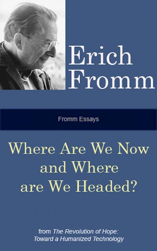 Cover of the book Fromm Essays: Where Are We Now and Where Are We Headed? by Erich Fromm, AmericanMentalHealthFoundationBooks