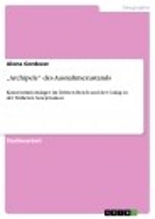 Cover of the book 'Archipele' des Ausnahmezustands by Alona Gordeew, GRIN Verlag