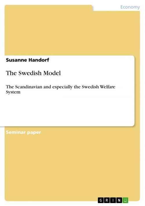 Cover of the book The Swedish Model by Susanne Handorf, GRIN Publishing