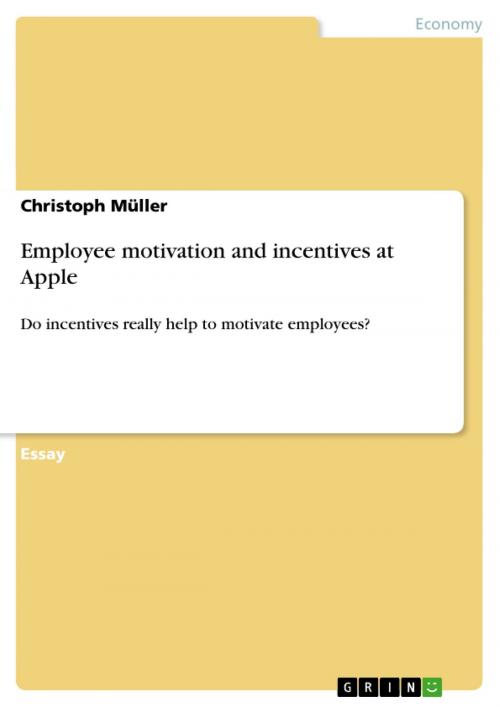 Cover of the book Employee motivation and incentives at Apple by Christoph Müller, GRIN Verlag
