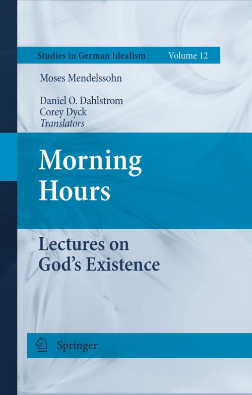 Cover of the book Morning Hours by Moses Mendelssohn, Springer Netherlands