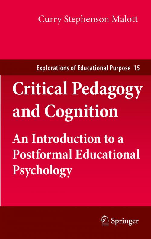 Cover of the book Critical Pedagogy and Cognition by Curry Stephenson Malott, Springer Netherlands