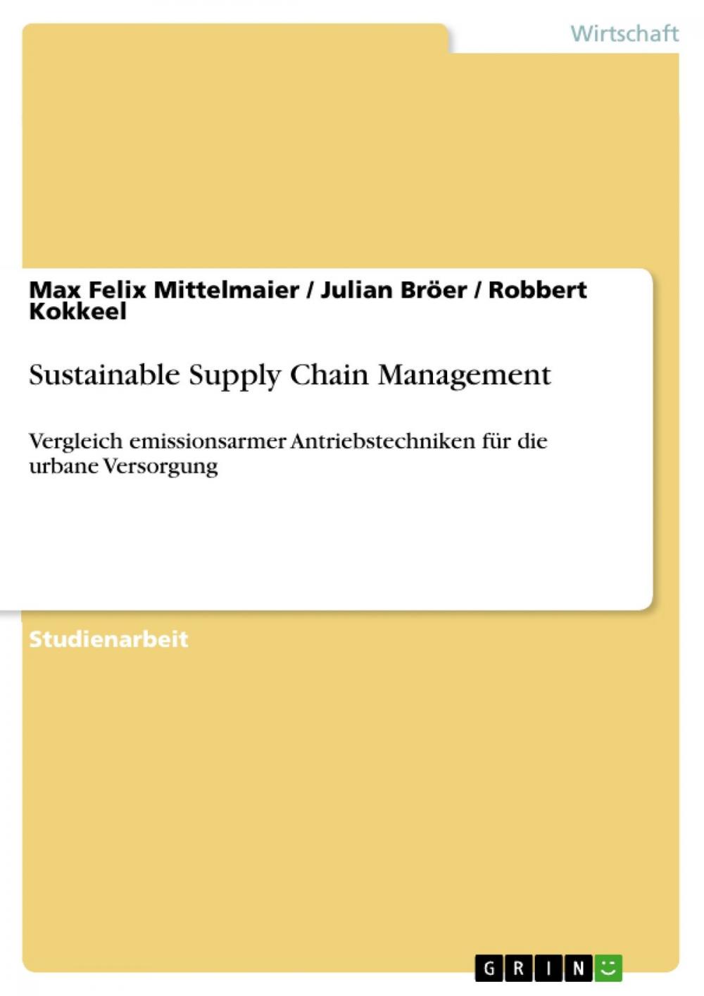 Big bigCover of Sustainable Supply Chain Management