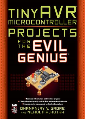 Cover of the book tinyAVR Microcontroller Projects for the Evil Genius by Fred Safier