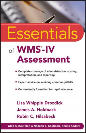 Cover of the book Essentials of WMS-IV Assessment by Deborah L. Cabaniss, Sabrina Cherry, Carolyn J. Douglas, Anna R. Schwartz