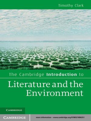 Cover of the book The Cambridge Introduction to Literature and the Environment by Co Kane