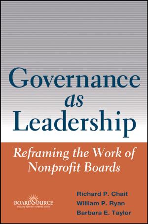 Book cover of Governance as Leadership