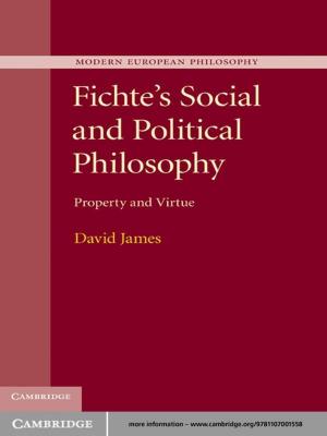 Cover of the book Fichte's Social and Political Philosophy by Elizabeth S. Belfiore