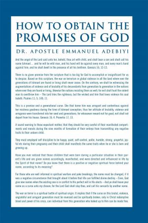 Cover of the book How to Obtain the Promises of God by David Jones