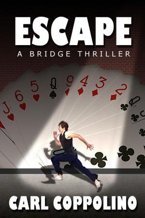 Cover of the book "ESCAPE!" a bridge thriller by Brett Halliday