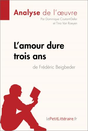 Cover of the book L'amour dure trois ans de Frédéric Beigbeder (Analyse de l'oeuvre) by Myriam Hassoun, Kelly Carrein, lePetitLitteraire.fr