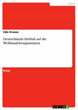 Cover of the book Deutschlands Einfluß auf die Welthandelsorganisation by Ulrich Kellner