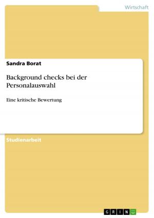 Cover of the book Background checks bei der Personalauswahl by Petra Bühler