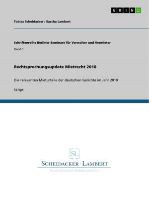 Cover of the book Rechtsprechungsupdate Mietrecht 2010 by Lucie Wettstein