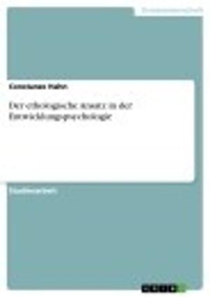 Cover of the book Der ethologische Ansatz in der Entwicklungspsychologie by Christian Albers