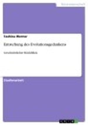 Cover of the book Entstehung des Evolutionsgedankens by Bettina Arzt