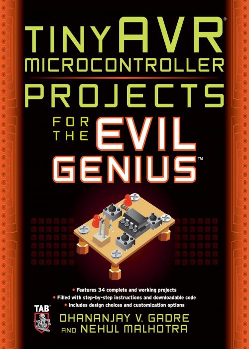 Cover of the book tinyAVR Microcontroller Projects for the Evil Genius by Dhananjay Gadre, Nehul Malhotra, Mcgraw-hill