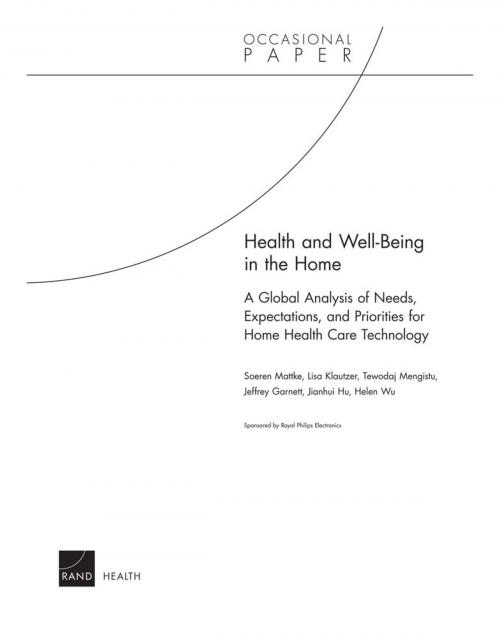 Cover of the book Health and Well-Being in the Home by Soeren Mattke, Lisa Klautzer, Tewodaj Mengistu, Jeffrey Garnett, Jianhui Hu, RAND Corporation