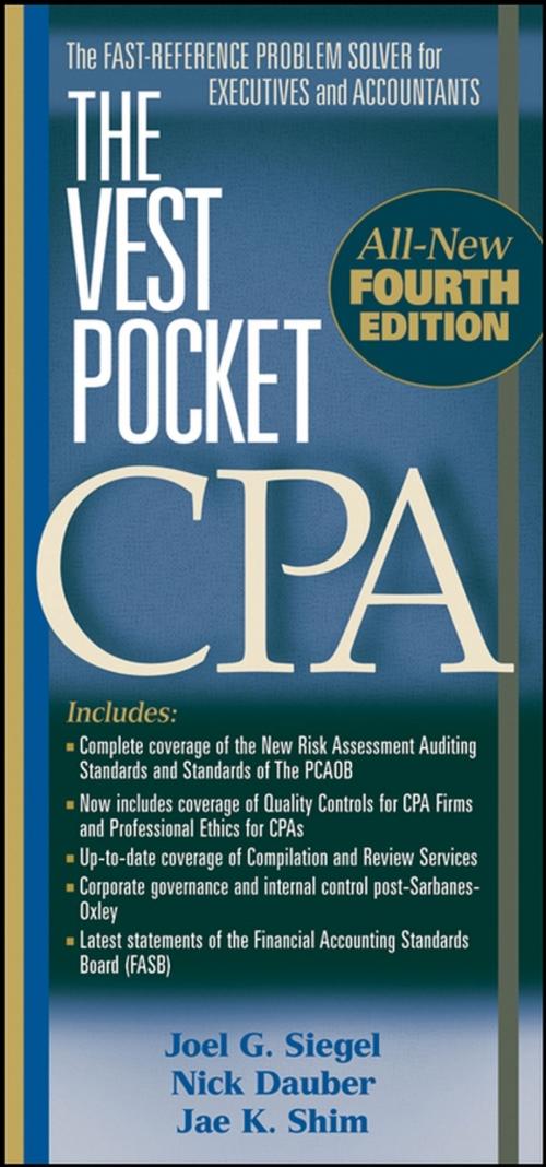 Cover of the book The Vest Pocket CPA by Joel G. Siegel, Nick A. Dauber, Jae K. Shim, Wiley