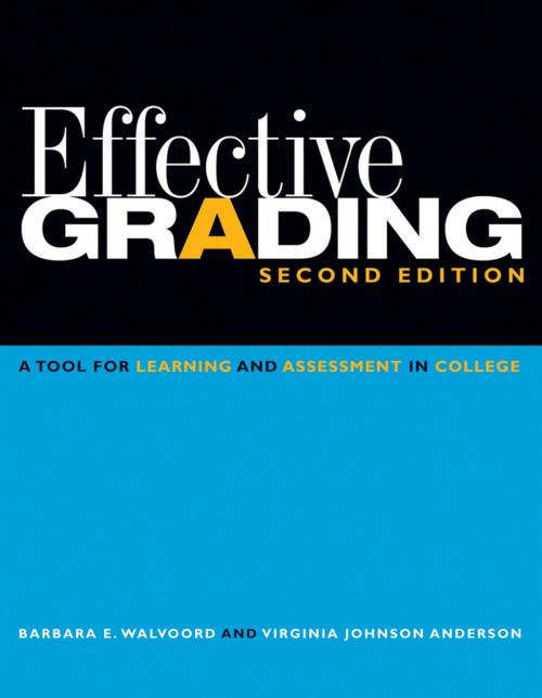Cover of the book Effective Grading by Barbara E. Walvoord, Virginia Johnson Anderson, Wiley