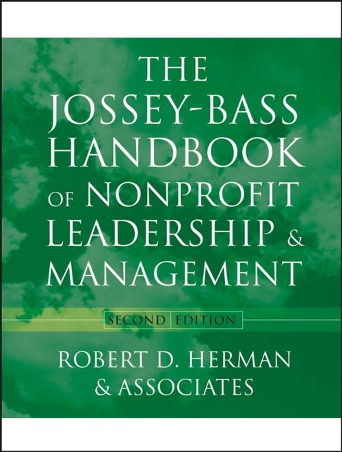 Cover of the book The Jossey-Bass Handbook of Nonprofit Leadership and Management by Robert D. Herman & Associates, Wiley