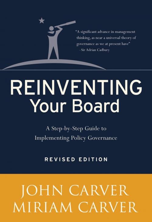 Cover of the book Reinventing Your Board by John Carver, Miriam Mayhew Carver, Wiley