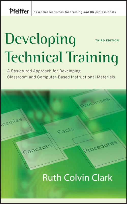 Cover of the book Developing Technical Training by Ruth C. Clark, Wiley