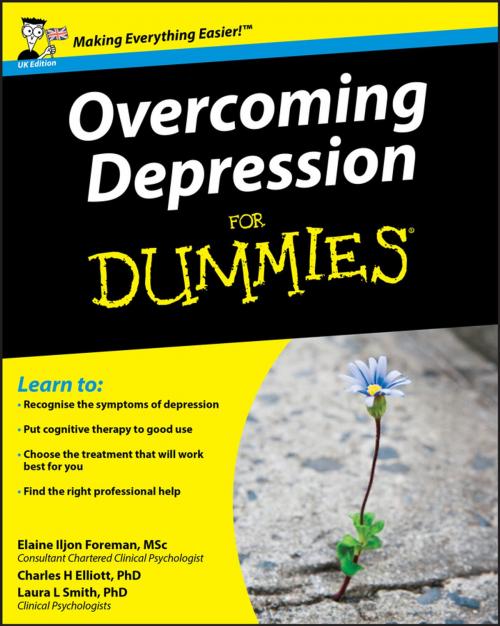 Cover of the book Overcoming Depression For Dummies by Elaine Iljon Foreman, Charles H. Elliott, Laura L. Smith, Wiley