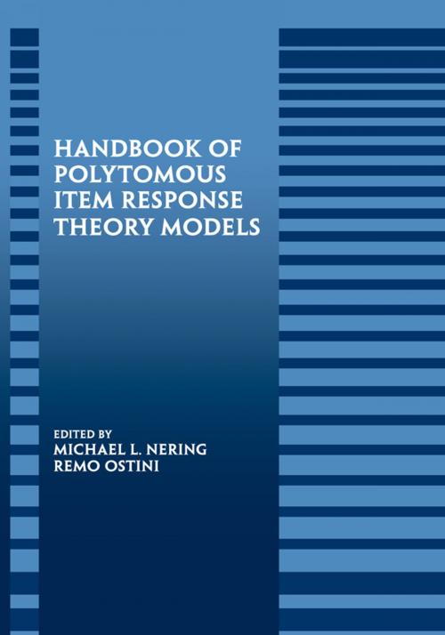 Cover of the book Handbook of Polytomous Item Response Theory Models by , Taylor and Francis