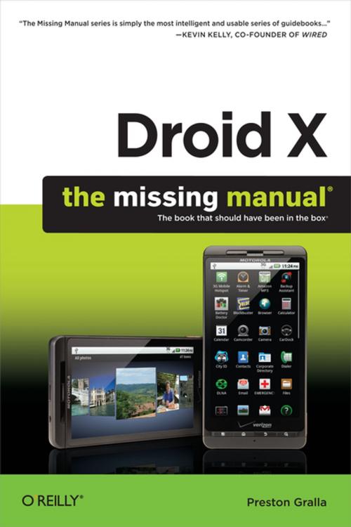 Cover of the book Droid X: The Missing Manual by Preston Gralla, O'Reilly Media