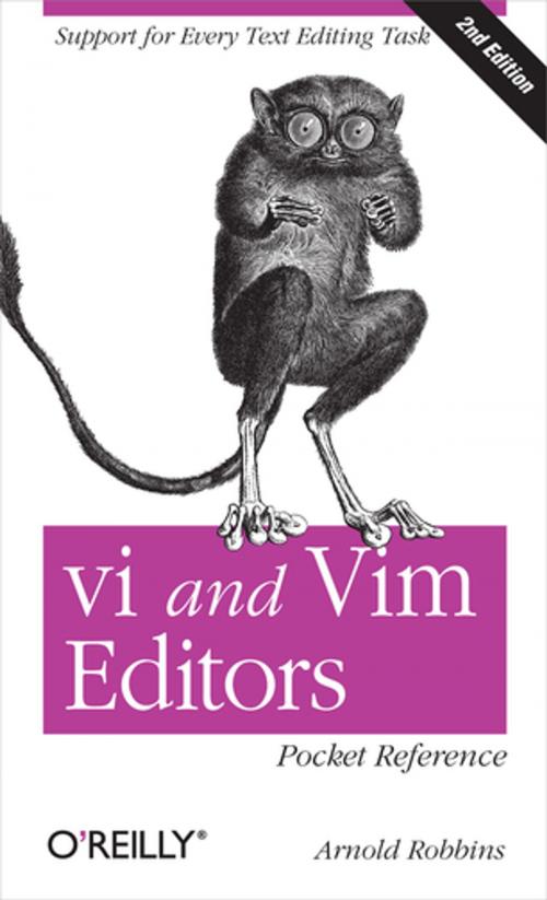 Cover of the book vi and Vim Editors Pocket Reference by Arnold Robbins, O'Reilly Media