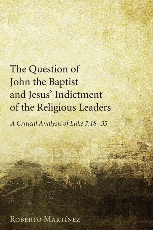 Cover of the book The Question of John the Baptist and Jesus’ Indictment of the Religious Leaders by Roberto Martinez, Wipf and Stock Publishers