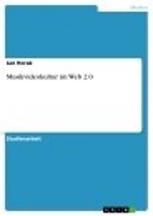 Cover of the book Musikvideokultur im Web 2.0 by Jan Horak, GRIN Verlag