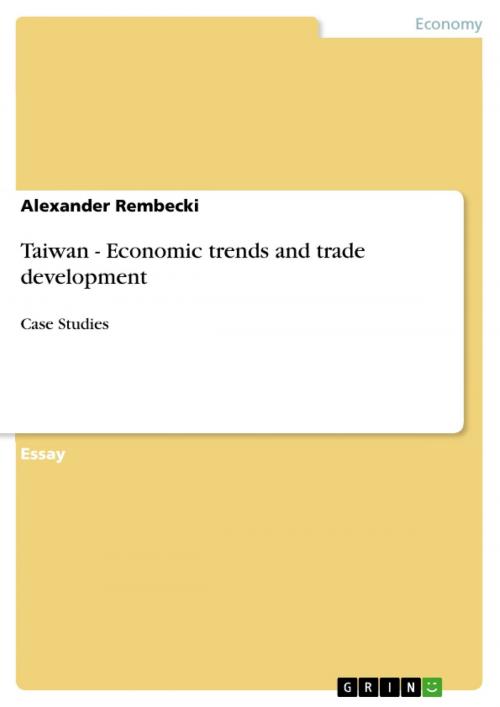 Cover of the book Taiwan - Economic trends and trade development by Alexander Rembecki, GRIN Publishing