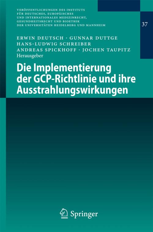 Cover of the book Die Implementierung der GCP-Richtlinie und ihre Ausstrahlungswirkungen by , Springer Berlin Heidelberg