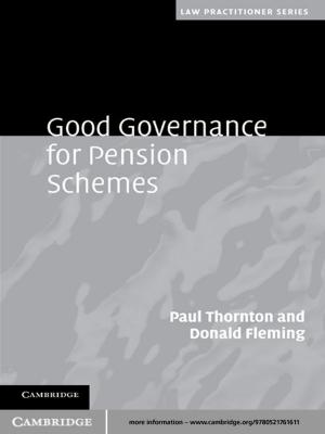 Cover of the book Good Governance for Pension Schemes by Renée Hetherington