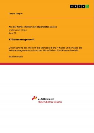 Cover of the book Krisenmanagement by Antje Kreher