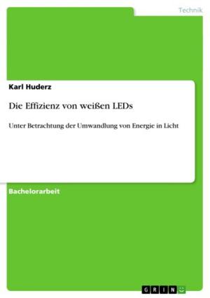 Cover of the book Die Effizienz von weißen LEDs by Jeanette Michalak