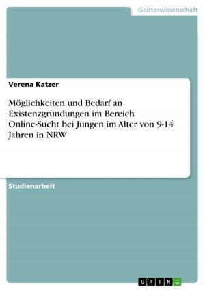Cover of the book Möglichkeiten und Bedarf an Existenzgründungen im Bereich Online-Sucht bei Jungen im Alter von 9-14 Jahren in NRW by Christian Ritter