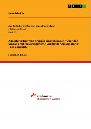 Cover of the book Adolph Freiherr von Knigges Empfehlungen 'Über den Umgang mit Frauenzimmern' und Ovids 'Ars Amatoria' - ein Vergleich by Katja Rommel