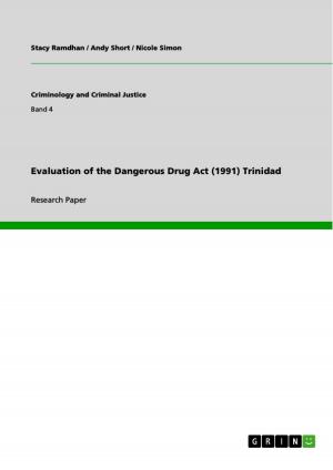 Cover of the book Evaluation of the Dangerous Drug Act (1991) Trinidad by Nils Wöhnl