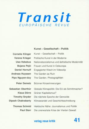 Book cover of Transit 41. Europäische Revue