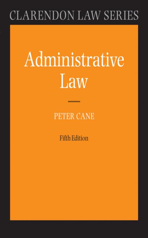 Cover of the book Administrative Law by Peter Cane, OUP Oxford