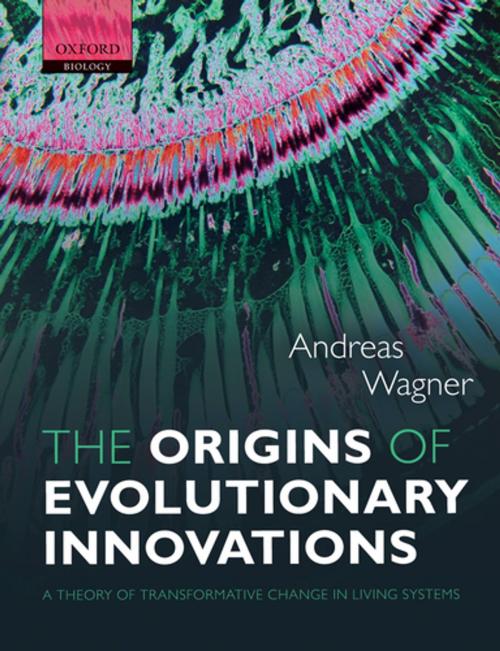 Cover of the book The Origins of Evolutionary Innovations by Andreas Wagner, OUP Oxford