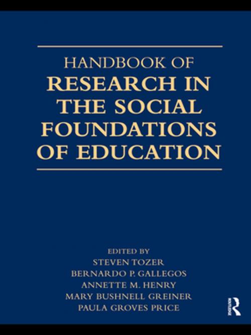 Cover of the book Handbook of Research in the Social Foundations of Education by , Taylor and Francis