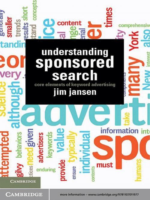 Cover of the book Understanding Sponsored Search by Professor Jim Jansen, Cambridge University Press