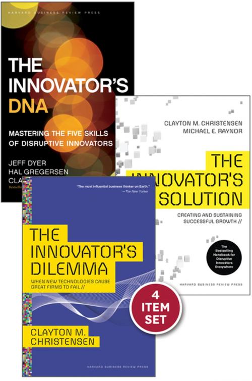 Cover of the book Disruptive Innovation: The Christensen Collection (The Innovator's Dilemma, The Innovator's Solution, The Innovator's DNA, and Harvard Business Review article "How Will You Measure Your Life?") (4 Items) by Clayton M. Christensen, Michael E. Raynor, Jeff Dyer, Hal Gregersen, Harvard Business Review Press