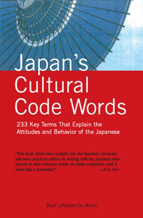 Cover of the book Japan's Cultural Code Words by Boye Lafayette De Mente, Tuttle Publishing